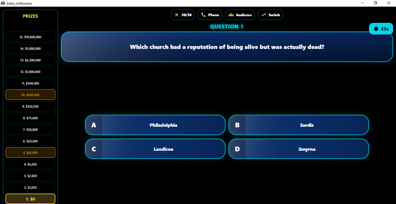 NDI output screen for streaming